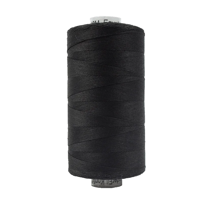 KONFETTI: 50wt Cotton 1094yds-Black 200