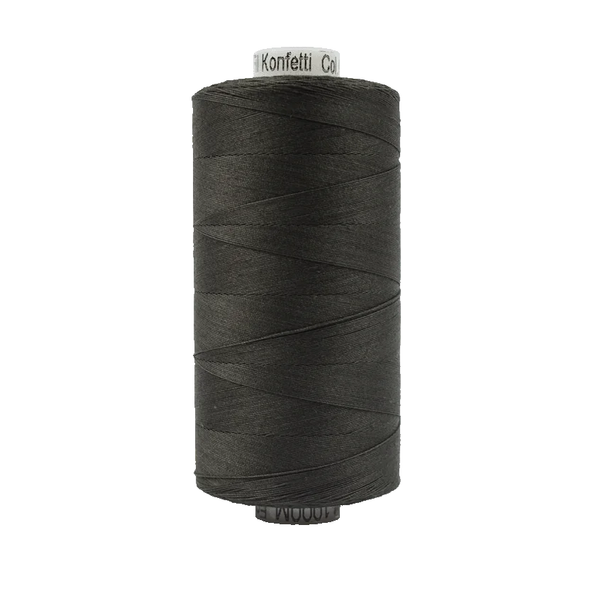 KONFETTI: 50wt Cotton 1094yds-Soft Black 201