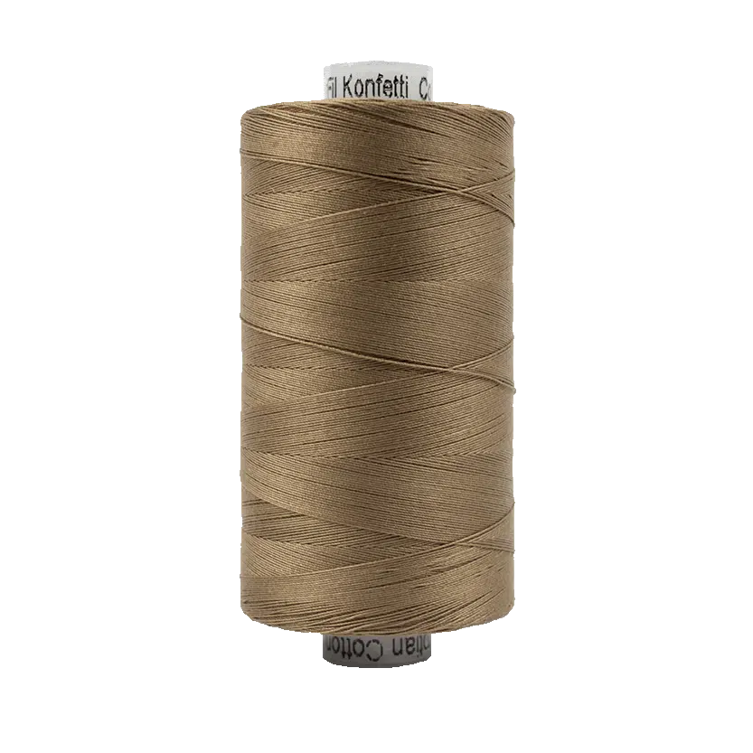 KONFETTI: 50wt Cotton 1094yds-Brown 801