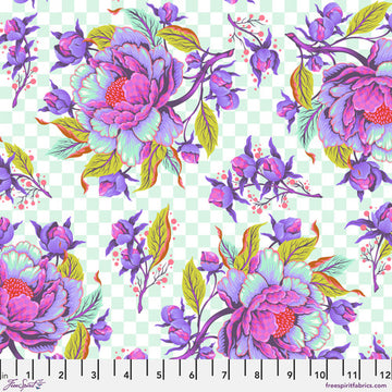 Tula Pink UNTAMED: Peony for Your Thoughts-Nova (1/4 Yard)