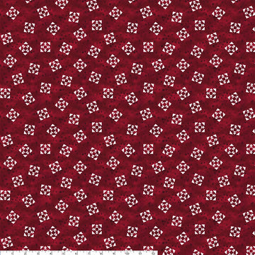 ALL ILLINOIS SHOP HOP 2024: Quilt Block-Garnet (1/4 Yard)