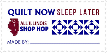 All Illinois Shop Hop 4x8 Quilt Label