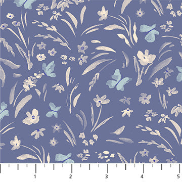 GOLDEN HOUR: Butterflies-Blue (1/4 Yard)