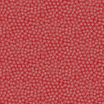 GARDEN REDWORK: Ditsy Floral Outline- Red (1/4 Yard)