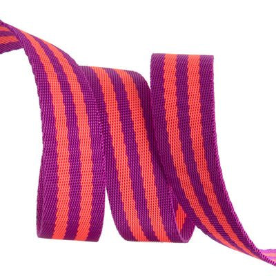 Tula Pink Webbing: 1 in- Grape Punch