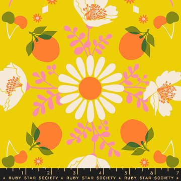 Ruby Star Society JUICY: Poppy Garden-Golden Hour (1/4 Yard)