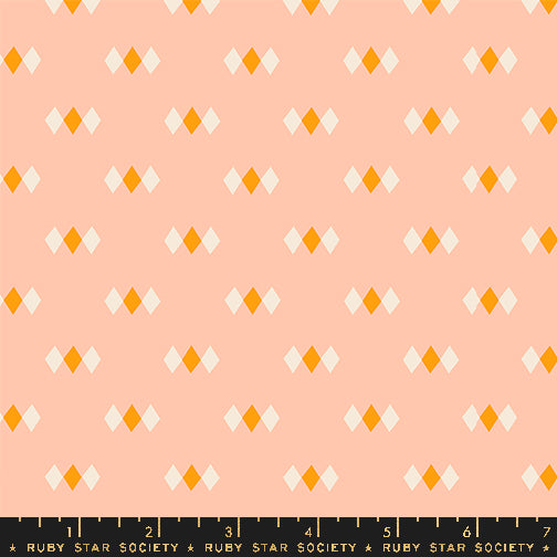 Ruby Star Society JUICY: Diamonds-Peach (1/4 Yard)