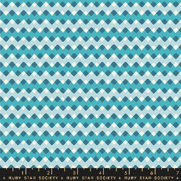 Ruby Star Society PIVOT: Zigga Zagga-Dark Turquoise (1/4 Yard)