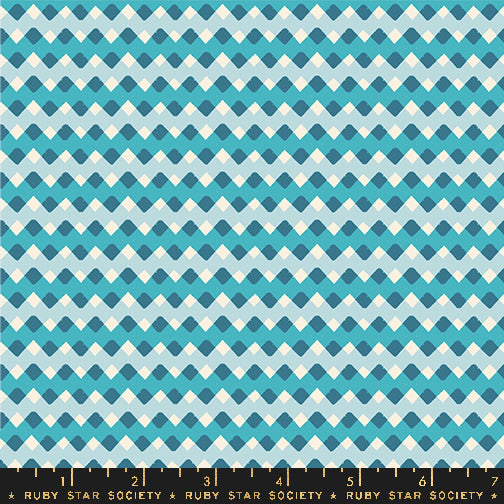 Ruby Star Society PIVOT: Zigga Zagga-Dark Turquoise (1/4 Yard)