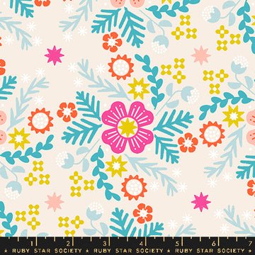 Ruby Star Society PIVOT: Wildflower-Natural Canvas Linen (1/4 Yard)