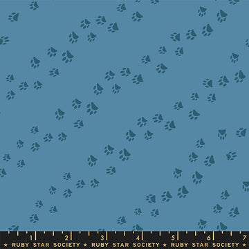 Ruby Star Society DOG PARK: Wander Paw-Chambray (1/4 Yard)