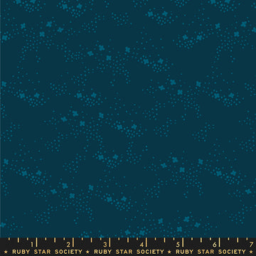 Ruby Star Society DOG PARK: Field-Teal Navy (1/4 Yard)