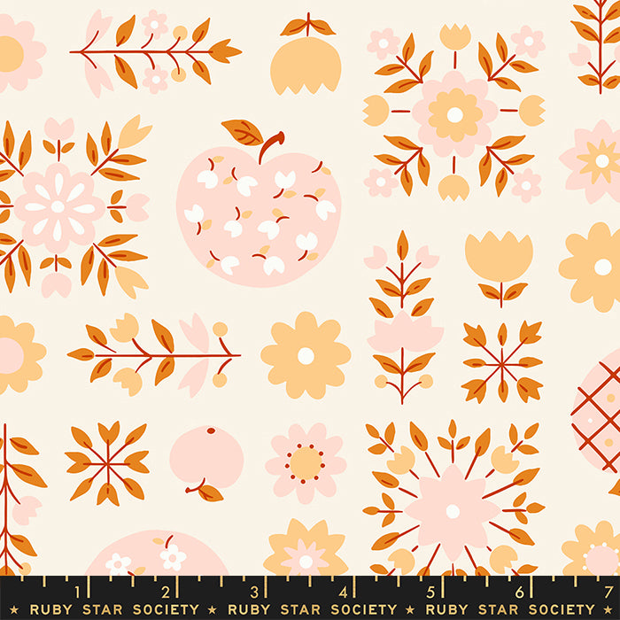 Ruby Star Society LIL: Calico Apples-Cream Soda (1/4 Yard)