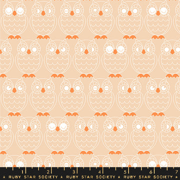 Ruby Star Society GOOD SPIRITS: Hoos There-Creme Brulee (1/4 Yard)