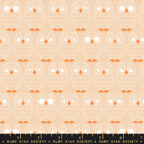 Ruby Star Society GOOD SPIRITS: Hoos There-Creme Brulee (1/4 Yard)