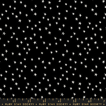 Ruby Star Society GOOD SPIRITS: Mini Starry-Black (1/4 Yard)