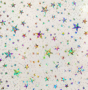 Clear Glitter Stars Vinyl