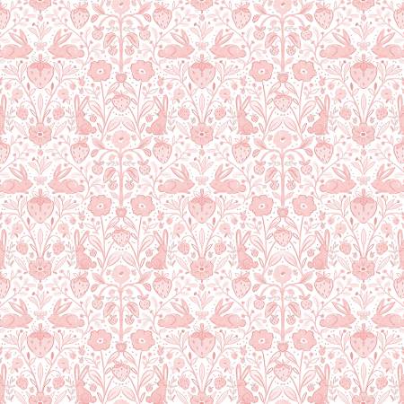 STRAWBERRY JAM: Easter Symmetry-White (1/4 Yard)