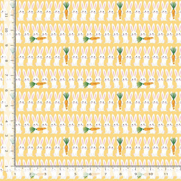 SWEET PURRENNIALS: Bunny Stripe-Sunshine (1/4 Yard)