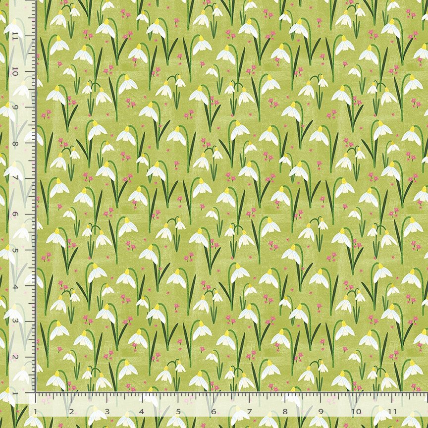 SWEET PURRENNIALS: Snowdrops-Fern (1/4 Yard)