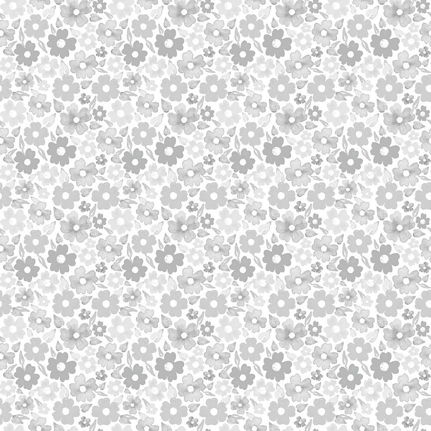 QUIET RIOT: Blossom-White (1/4 Yard)