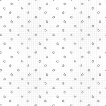 QUIET RIOT: Flower Grid-White (1/4 Yard)