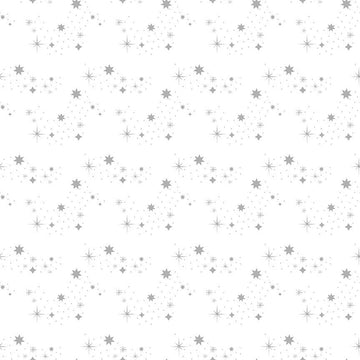 QUIET RIOT: Star Spray-White (1/4 Yard)