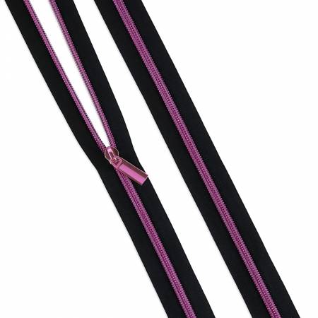 Tula Pink: #5 Nylon Coil Zipper 3yds-Black