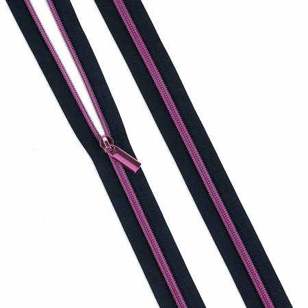 Tula Pink: #5 Nylon Coil Zipper 3yds-Navy