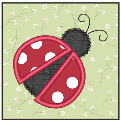 Kimberbell Promo Design for 2025: Lady bug for Mystery Quilt