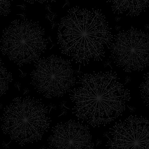 Dandelion Black (1/4 Yard)