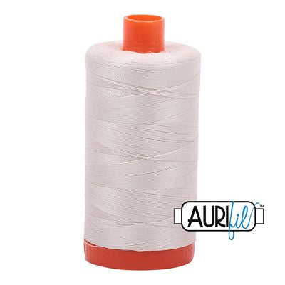 Aurifil: 50wt Cotton-Silver White 2309