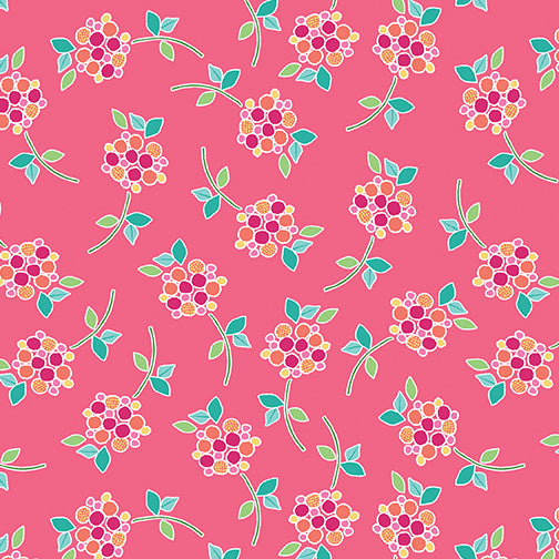 Sew Bloom by Cherry Guidry: Floral Love Pink (1/4 Yard)