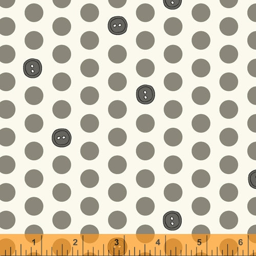 Bubbies Buttons and Blooms: Polka Dot Gray (1/4 Yard) – BERNINA of ...