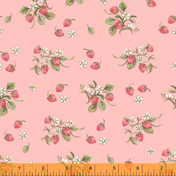 Farm Meadow: Strawberries - Pink (1/4 Yard)