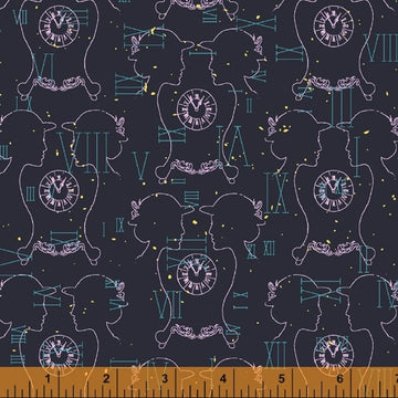 CLUELESS: Clockwork-Midnight (1/4 Yard)