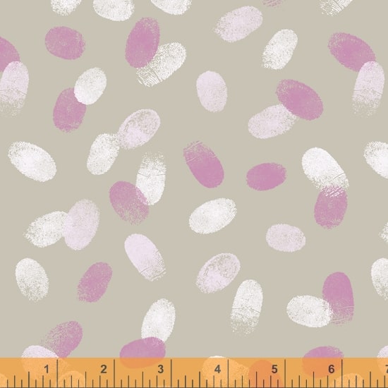 CLUELESS: Fingerprints-Grey (1/4 Yard)