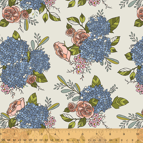 JAYE BIRD: Jayes Bouquet-Ivory (1/4 Yard)