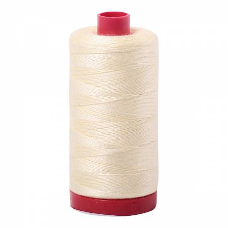 Aurifil: 12wt Cotton-Light Lemon 2110