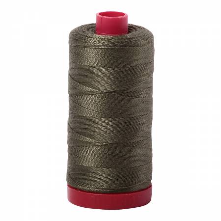 Aurifil: 12wt Cotton-Army Green 2905