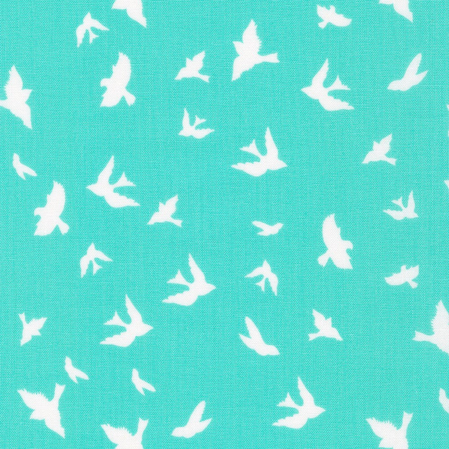 FISHERMAN'S BEND: Azure birds (1/4 Yard)