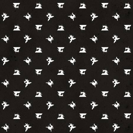 She Who Sews: Sewing Machines Black (1/4 Yard)