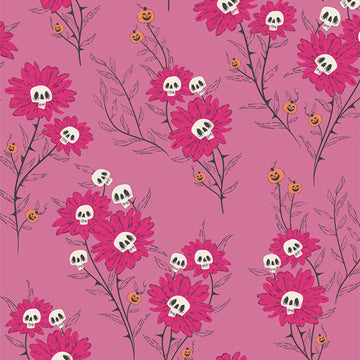 Sweet 'n Spookier- Wicked Blooms (1/4 Yard)