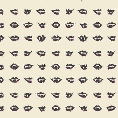 Sweet 'n Spookier- Fangtastic Lips (1/4 Yard)