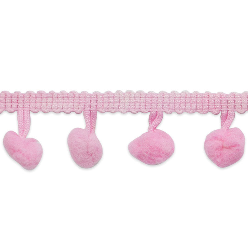 Pom Fringe Trim- Pink (1/4 Yard)