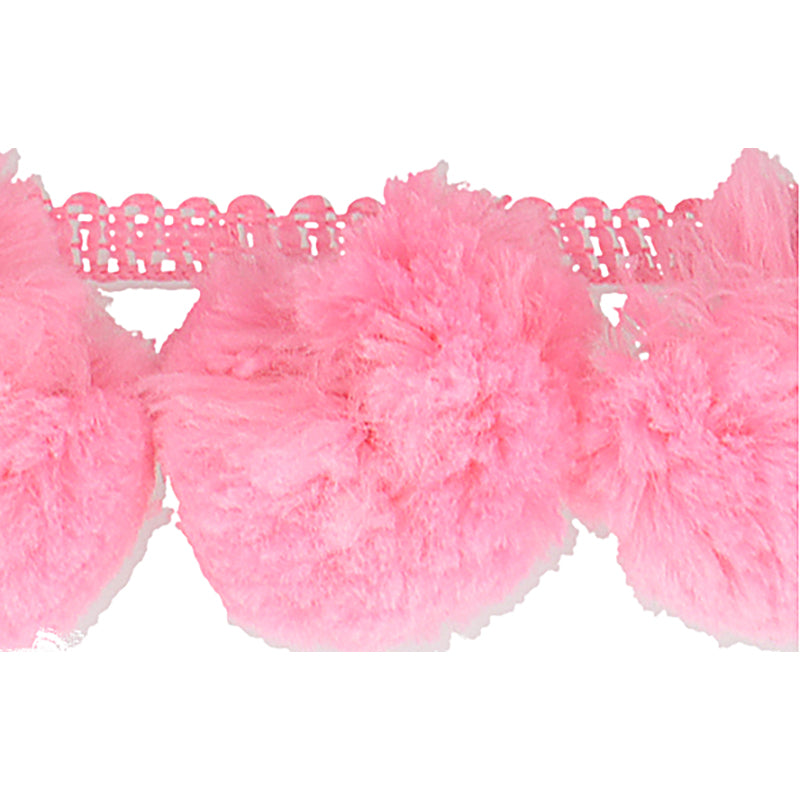 Jumbo Ball Fringe 50mm- Pink (1/4 Yard)